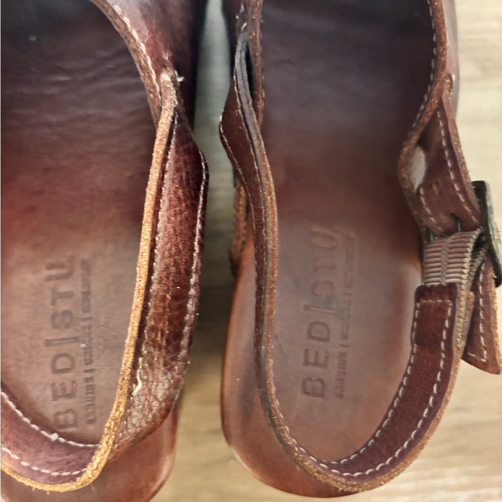Women’s Bed Stu Marie Brown Leather Mules In Teak - Picture 14 of 16